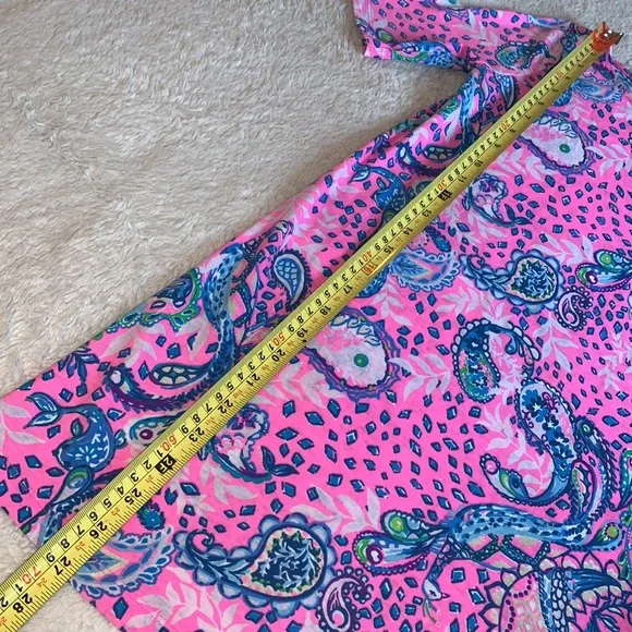 Lilly Pulitzer Girls Mini Marlowe Dress 8/10 Strut Your Stuff Plumeria Pink - Picture 6 of 12